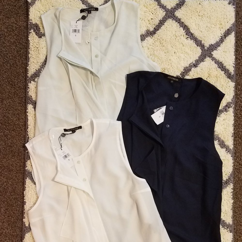 Sheer button up tank bundle